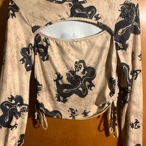 Long sleeve crop top